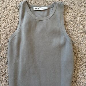 Zara Charcoal Sleeveless Tank Top